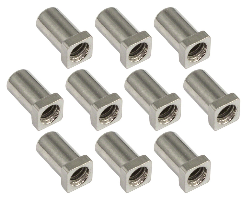 SN-SQ-15S - Cheminée 15mm Tête Carrée - Acier (x10)