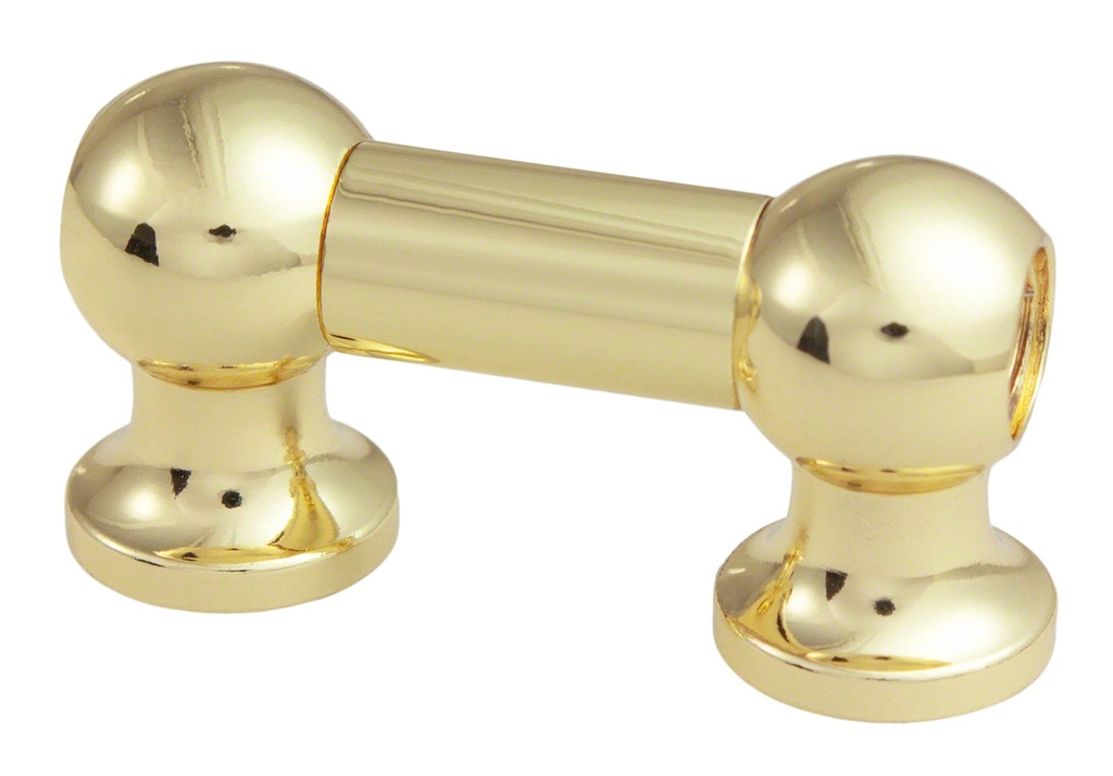 TL12D25-BR - Coquille Tube - 25mm - Doré - Double Tirant (x1)