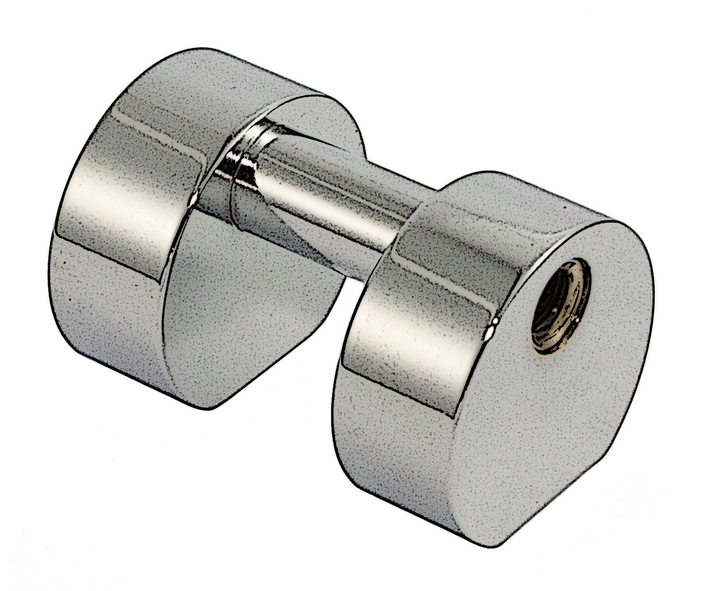 TL3S25B - Coquille Tube Grosse Caisse - 25mm - Mono Tirant (x1)