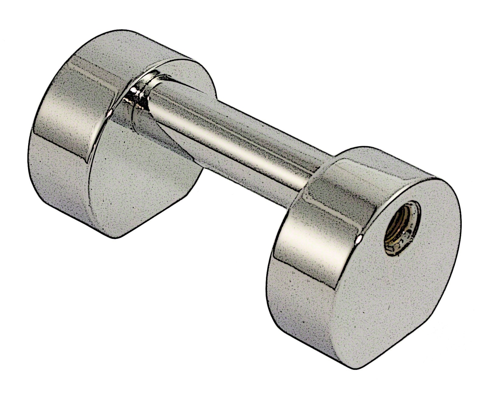 TL3S38B - Coquille Tube Grosse Caisse - 38mm - Mono Tirant (x1)