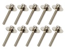 WSC4-28 - M4 28mm - Vis Intérieure d'Accastillage pour Fût Bois (x10)