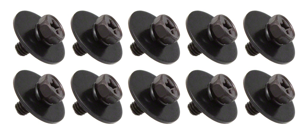 WSC4-9BK - M4 9mm Noir - Vis Intérieure d'Accastillage pour Fût Bois (x10)
