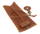 Porte baguettes en cuir avec crochet - Saddle Tan