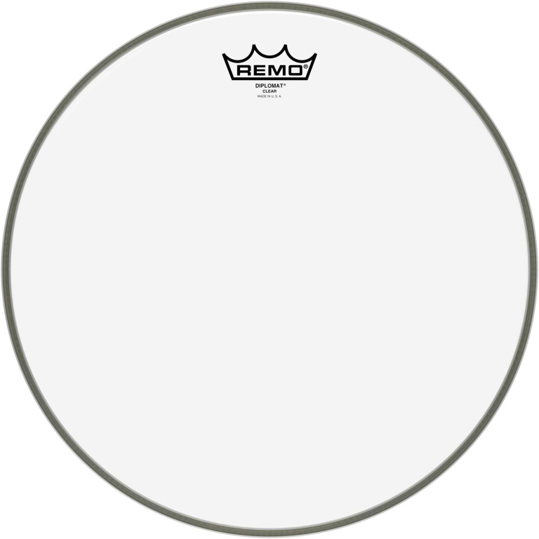 Peau Diplomat Transparente 14" pour Tom/ Caisse claire/ Tom sur pieds