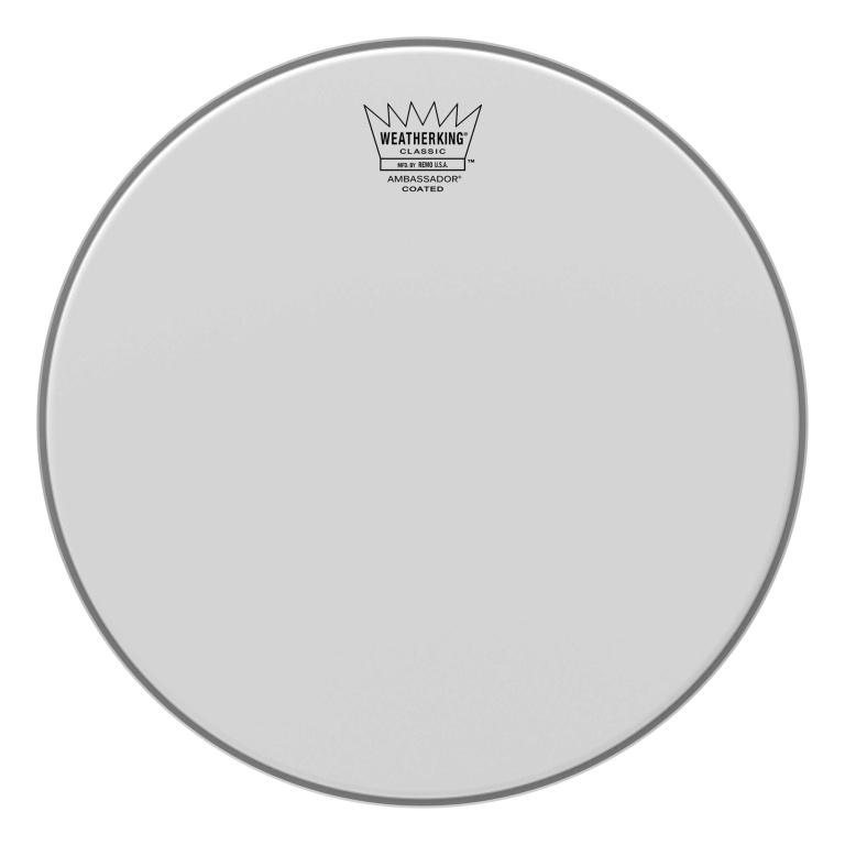 Peau de frappe Ambassador sablée de 12" pour batterie vintage ou personnalisée (Classic Fit)
