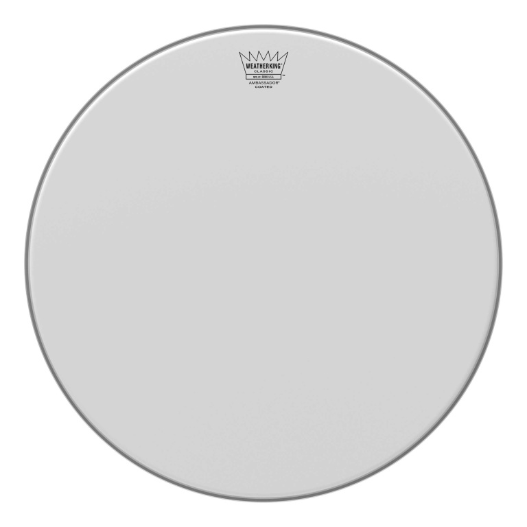 Peau de frappe Ambassador sablée de 18" pour batterie vintage ou personnalisée (Classic Fit)