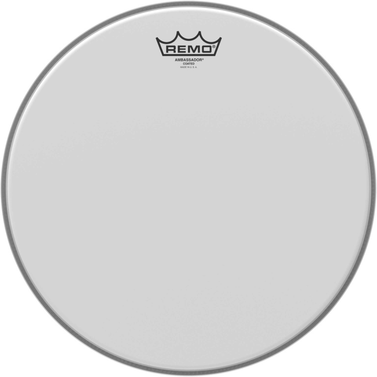 Peau Ambassador sablée 14" pour Tom/ Caisse claire/ Tom sur pieds