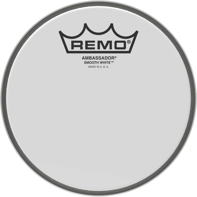 Peau Ambassador blanc lisse 6" pour tom