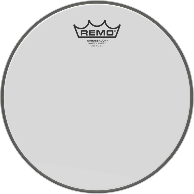 Peau Ambassador blanc lisse 10" pour tom/ Caisse claire