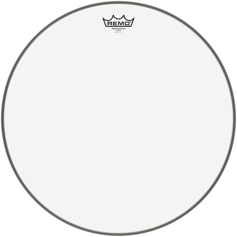 Peau Ambassador Transparente 18" pour Tom sur pieds
