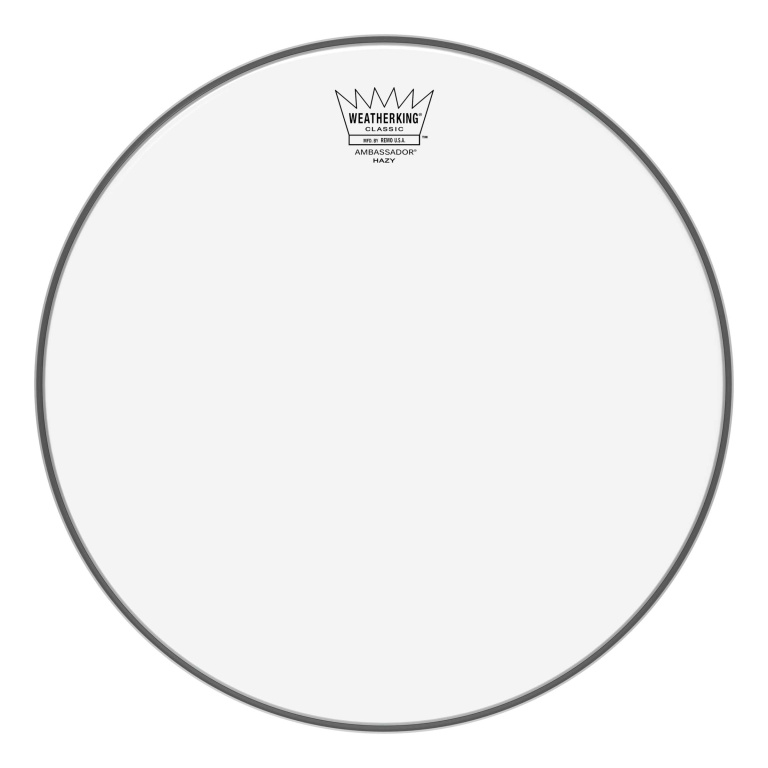 Peau de frappe Ambassador Hazy de 13" pour caisse claire vintage ou personnalisée (Classic Fit)