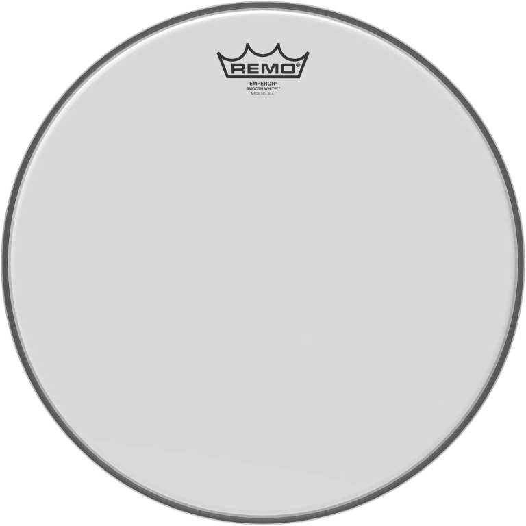Peau Emperor blanc lisse 14" pour Tom/ Caisse claire/ Tom sur pieds