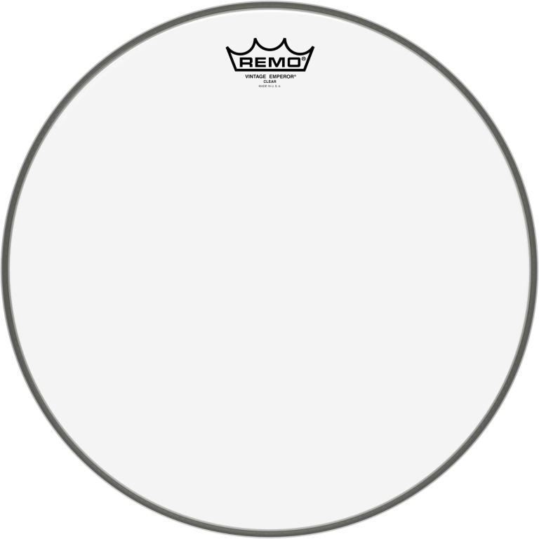 Peau Vintage Emperor transparente 15" pour tom/caisse claire/tom sur pieds