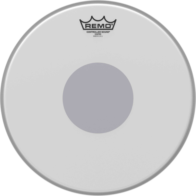 Peau CS sablée 13" + rond noir en-dessous pour Caisse claire