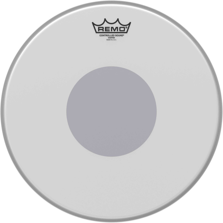 Peau CS sablée 14" + rond noir en-dessous pour Caisse claire