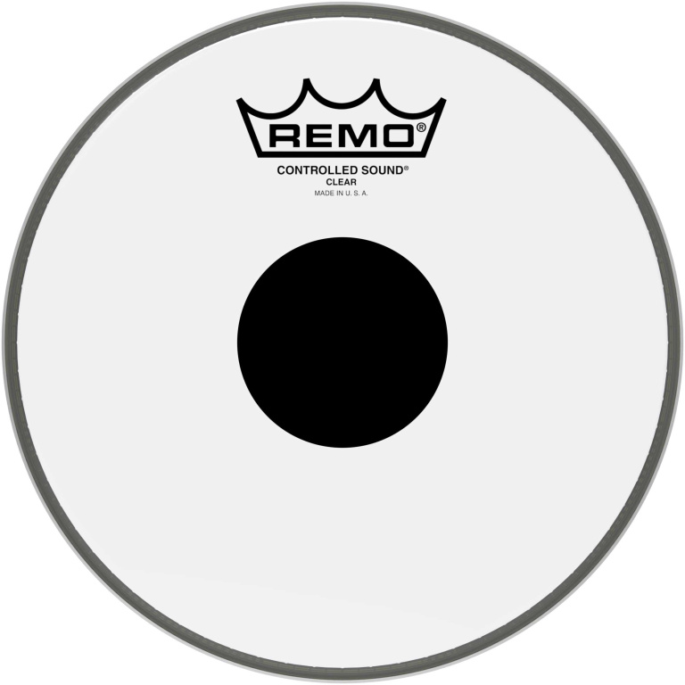 Peau CS Transparente 8" + rond noir, pour Tom