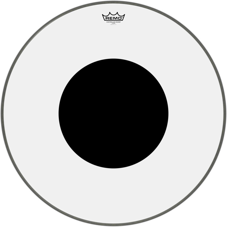 Peau CS Transparente 26" + rond noir, pour Grosse caisse
