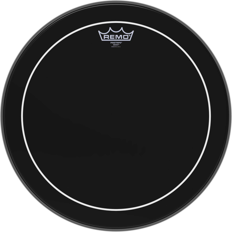 Peau Ebony Pinstripe 16" pour Caisse claire/ Tom sur pieds