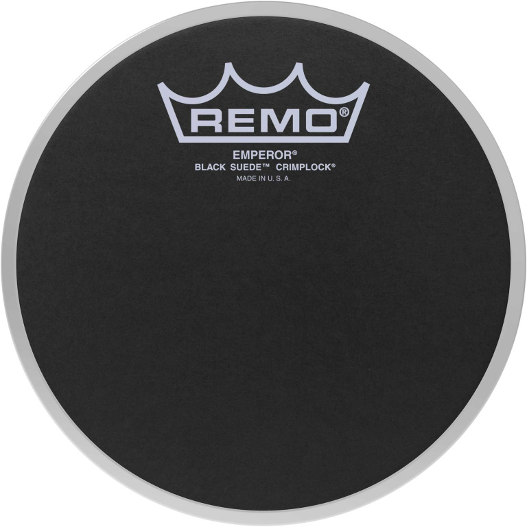 Peau 6" Emperor Ebony Suede Crimplock pour tom de parade
