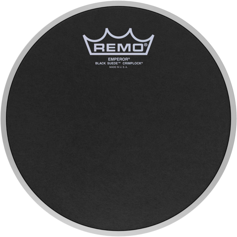 Peau 8" Emperor Ebony Suede Crimplock pour tom de parade
