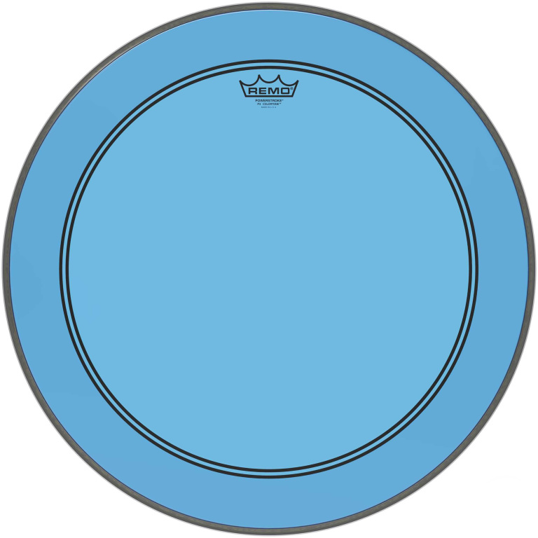Peau de frappe Powerstroke 3 Colortone pour grosse caisse, bleu, 22"