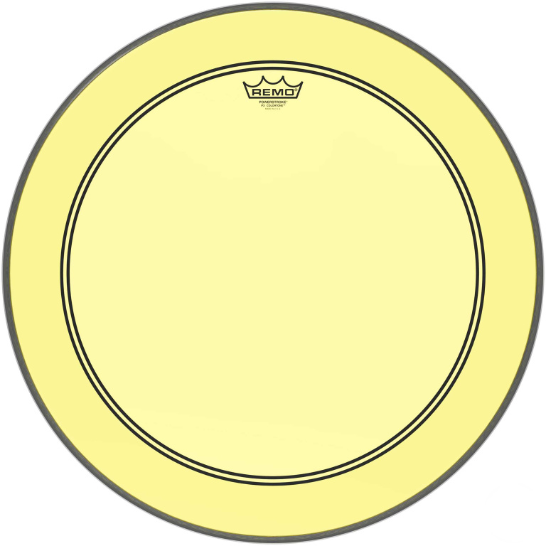 Peau de frappe Powerstroke 3 Colortone pour grosse caisse, jaune, 22"