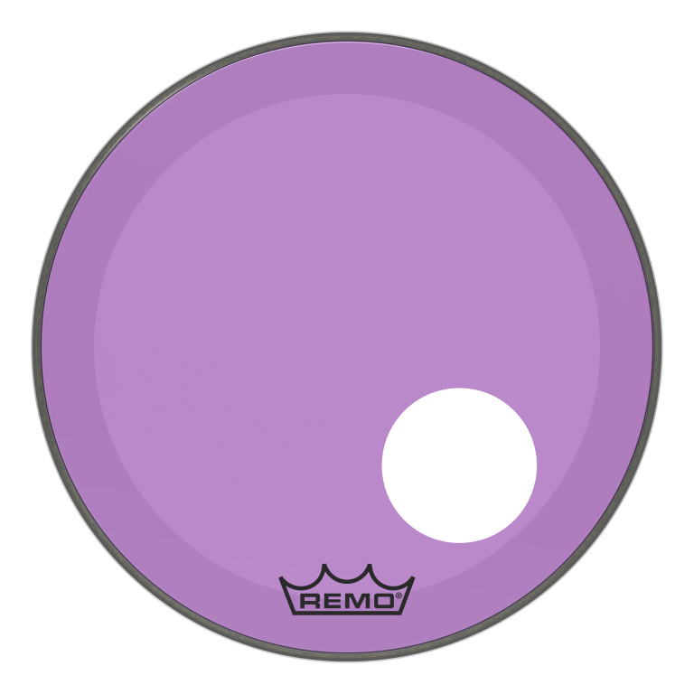 Peau Powerstroke 3 Colortone pour grosse caisse, violet, 20", avec trou décentré de 5"