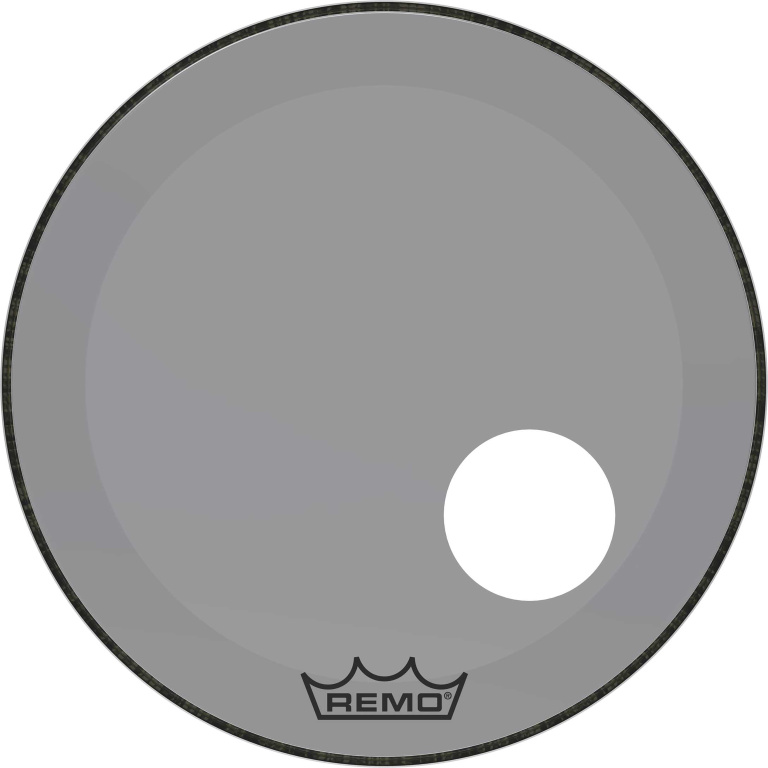 Peau Powerstroke 3 Colortone pour grosse caisse, smoke, 22", avec trou décentré de 5"