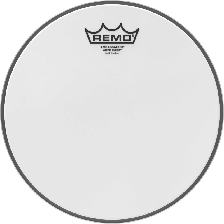 Peau White Suede Ambassador 10" pour Tom/ Caisse Claire