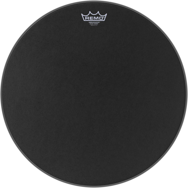 Peau Black Suede Ambassador 18" pour Caisse claire/ Tom sur pieds