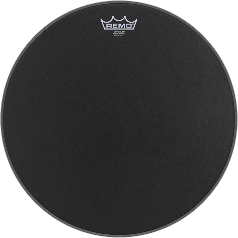 Peau Black Suede Emperor 16" pour Caisse claire/ Tom sur pieds