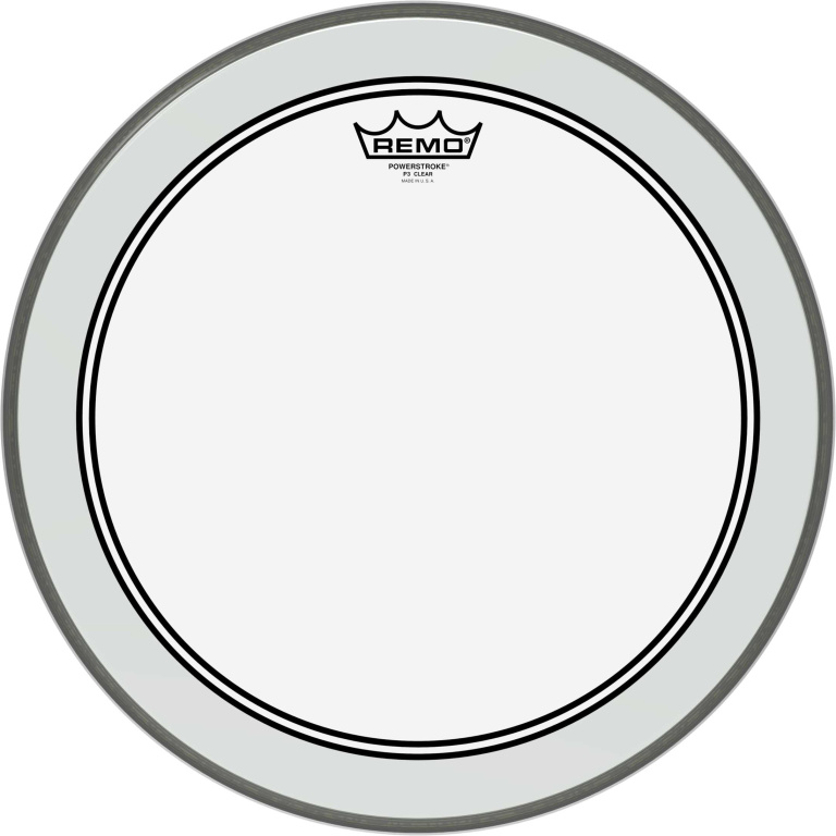 Peau Powerstroke 3 transparente de 16" pour grosse caisse