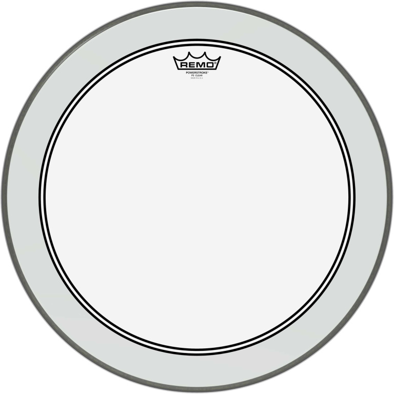 Peau Powerstroke 3 transparente de 20" pour grosse caisse