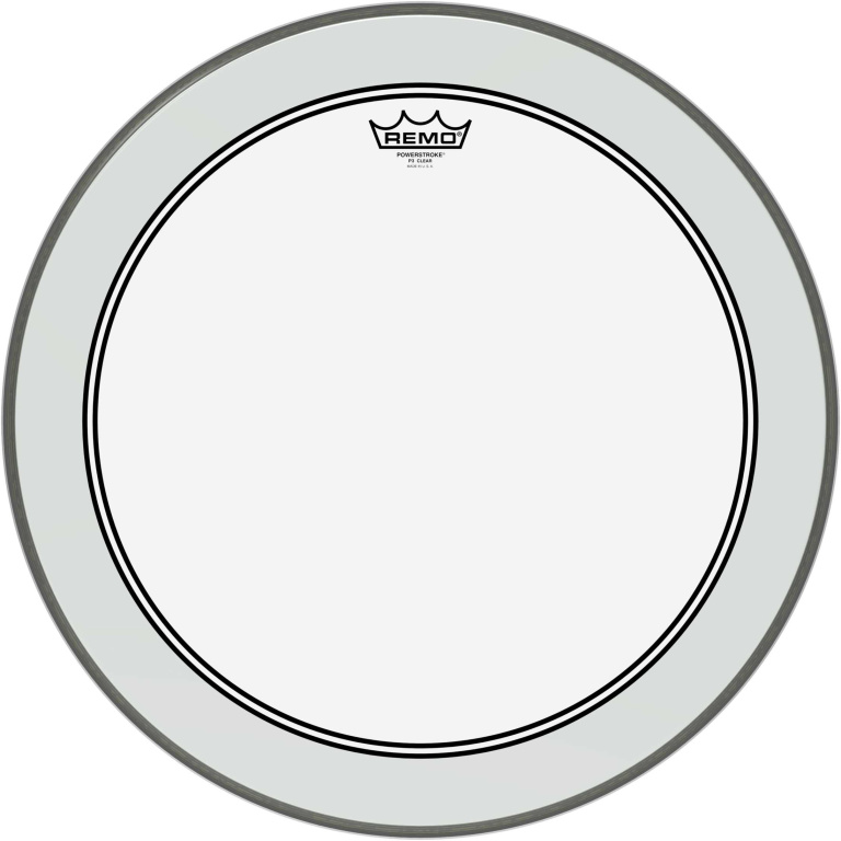 Peau Powerstroke 3 transparente de 22" pour grosse caisse