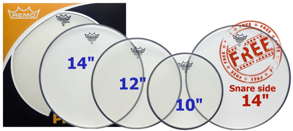ProPack (Ambassador transparente 10", 12", 14" + SA-0114-00 14" gratuite)