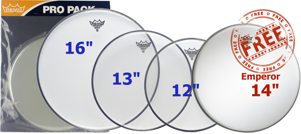 ProPack (Emperor transparente 12", 13", 16" + BE-0114-00 14" gratuite)