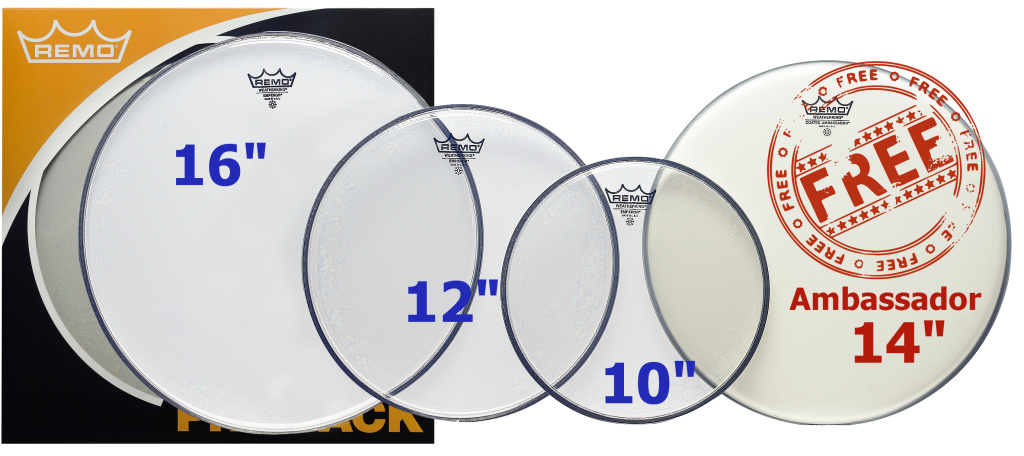 Pro Pack (Emperor transparente 10", 12", 16" + Ambassador sablée 14" gratuite)