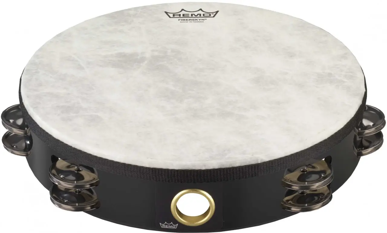 Tambourin 10" PTS cymbalettes sur 2 rangées - Tambour de basque