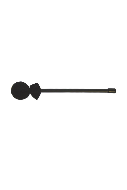 Mailloche pour kids percussion, manche en plastique, tête en tissu noir
