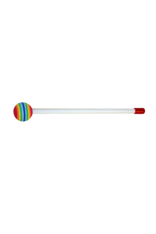 Mailloche Lollipop de 25 cm avec tête de 36 mm en mousse multicolore