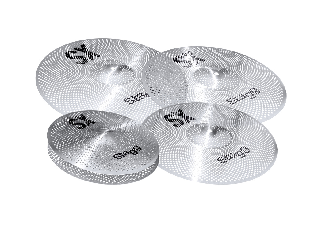 Pack Cymbales 14/16/18/20 d'entraînement silencieuses | STAGG