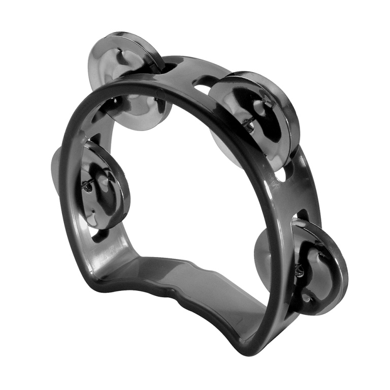 Mini tambourin en plastique avec 4 cymbalettes