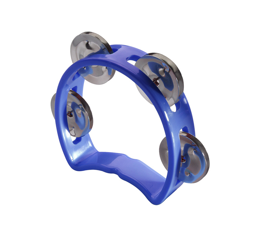 Mini tambourin en plastique avec 4 cymbalettes