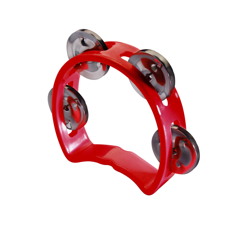 Mini tambourin en plastique avec 4 cymbalettes