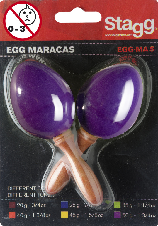 Paire de maracas oeufs en plastique