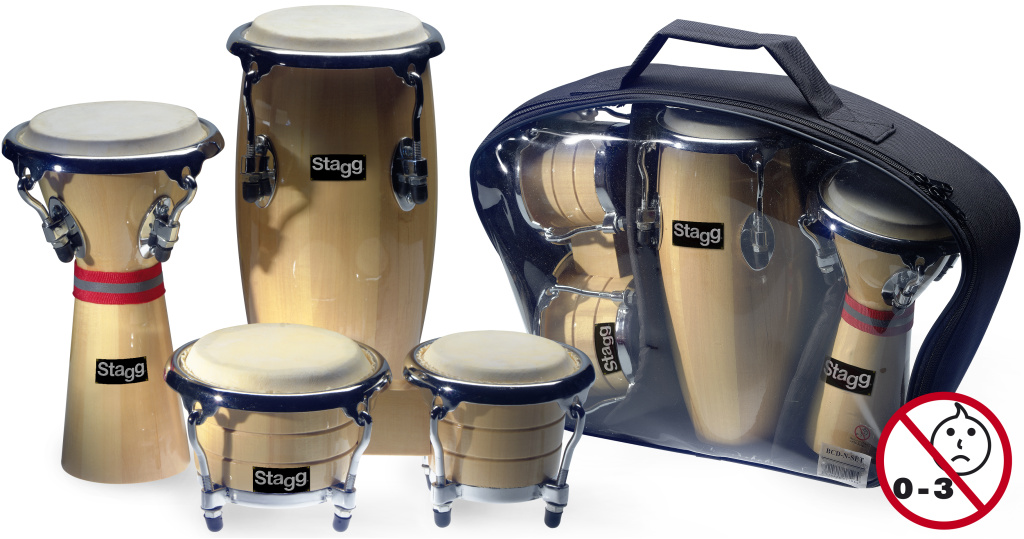 Set de mini Percussions Latino-africaines, comprenant