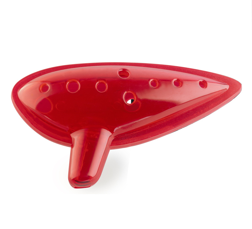 Ocarina en plastique rouge