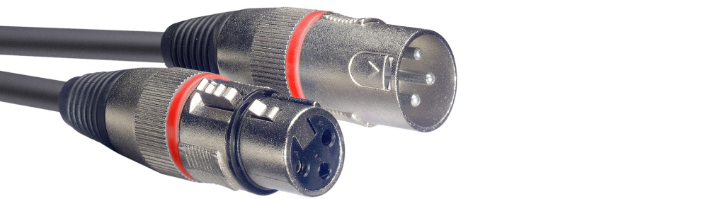 Câble de microphone XLR/XLR (m/f), 6 m, anneau rouge