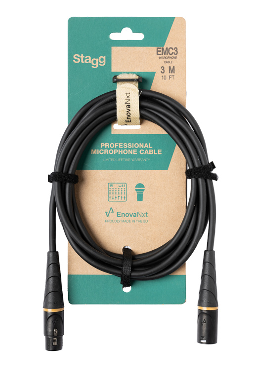 Câble microphone, XLR/XLR (m/f), 3 m (10'), série E