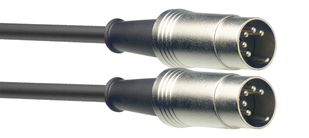 Câble MIDI, DIN/DIN (m/m), 6 m, connecteurs en métal